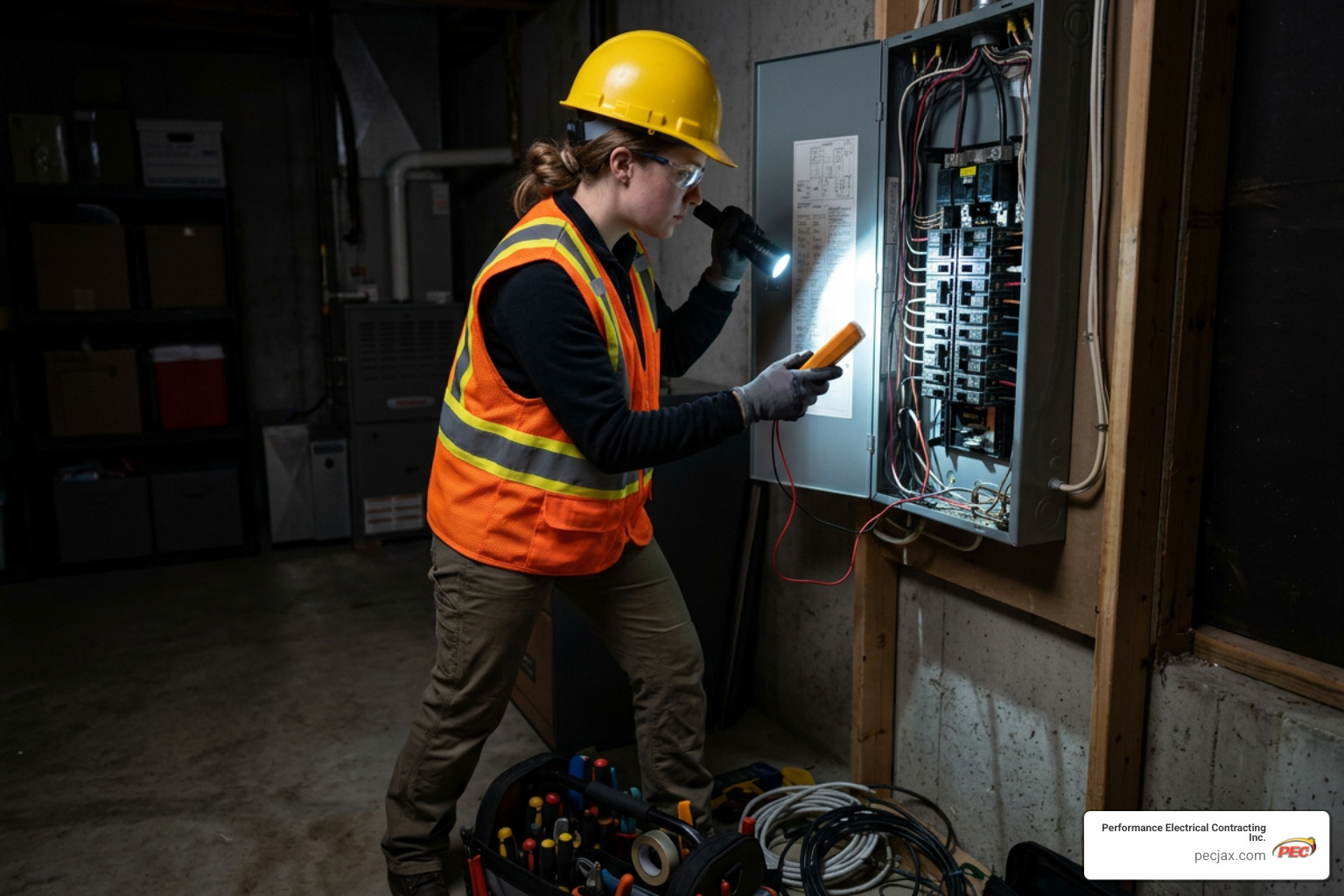 emergency electrical technician troubleshooting circuit failure