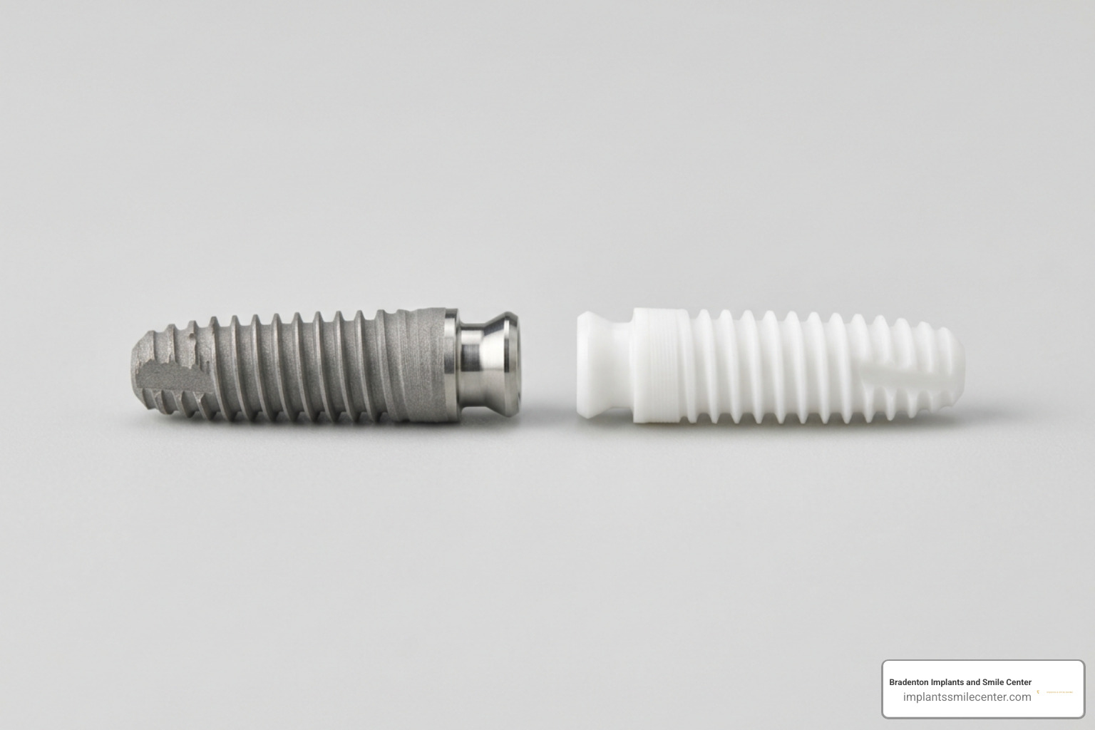 titanium and ceramic dental implant posts