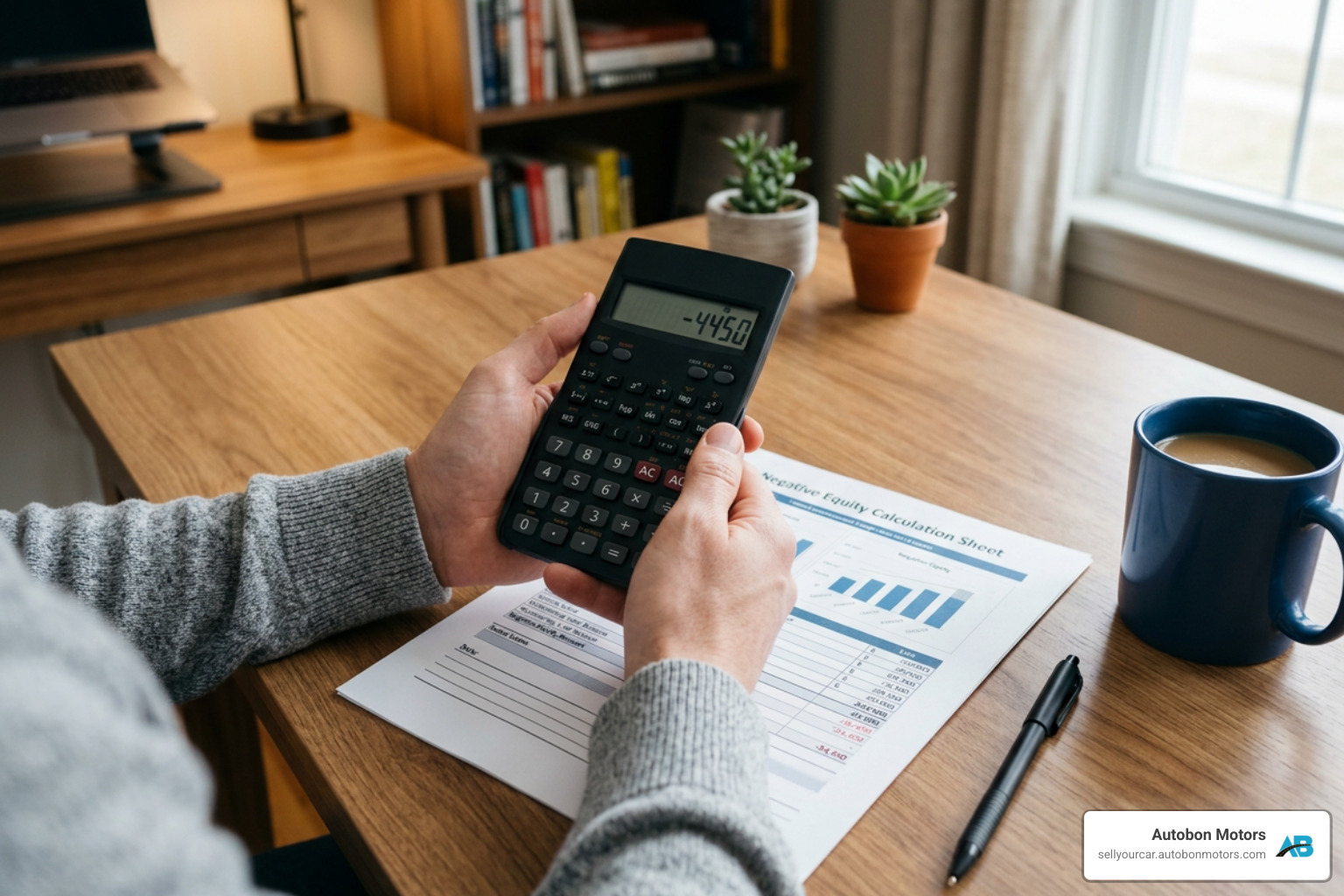 Negative equity balance calculation sheet