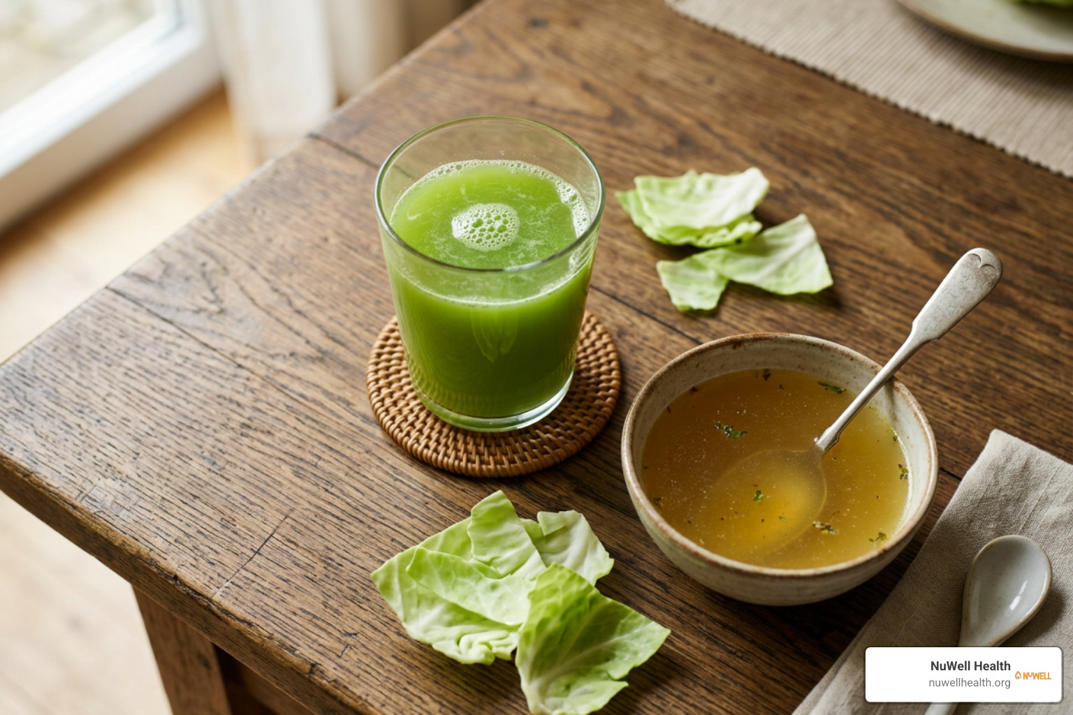Gut-healing foods including cabbage juice and bone broth Gut-healing foods including cabbage juice and bone broth