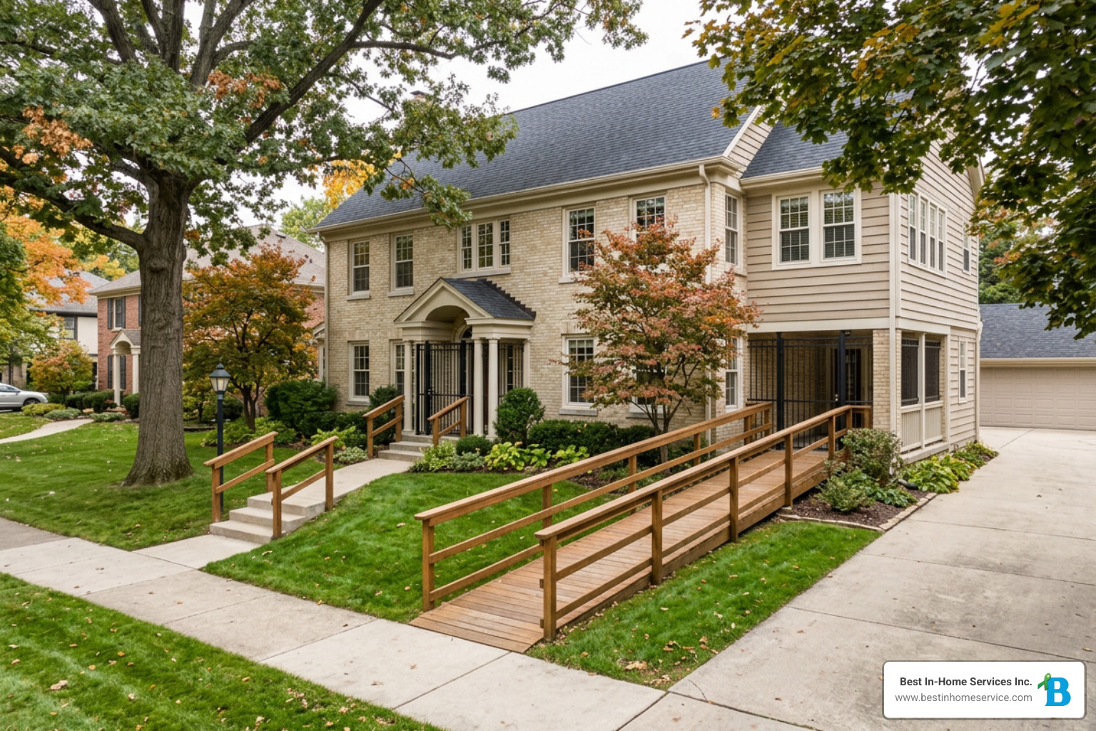 traditional multi-story North Shore home with safety adaptations