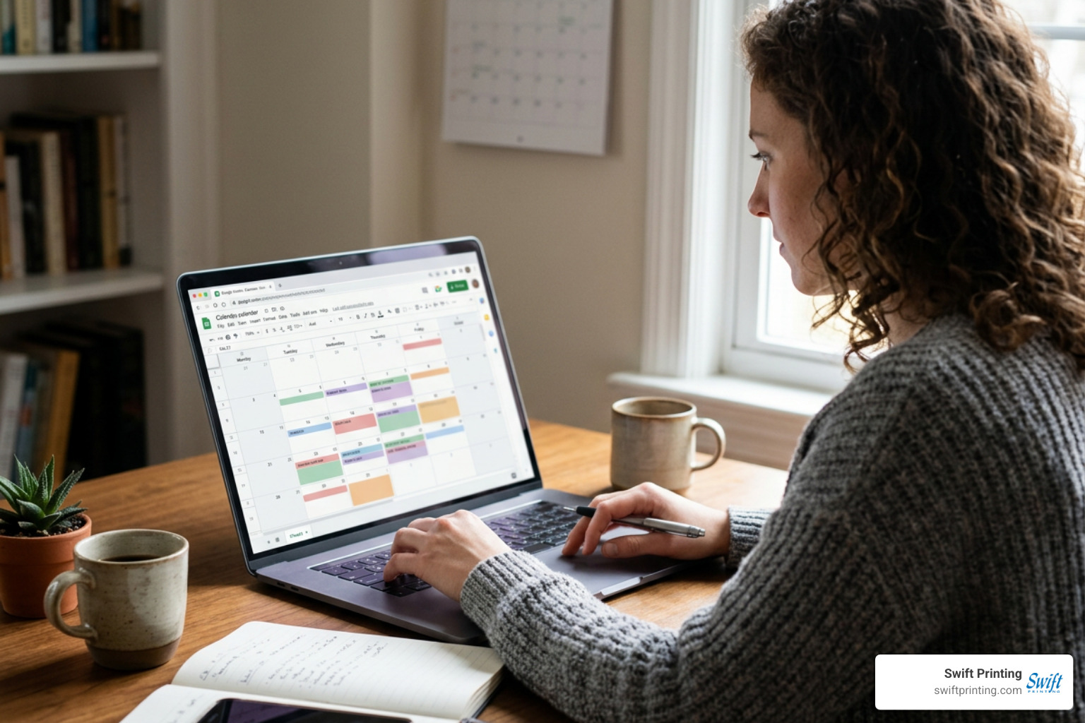Dynamic calendar formula generating dates automatically across a spreadsheet grid