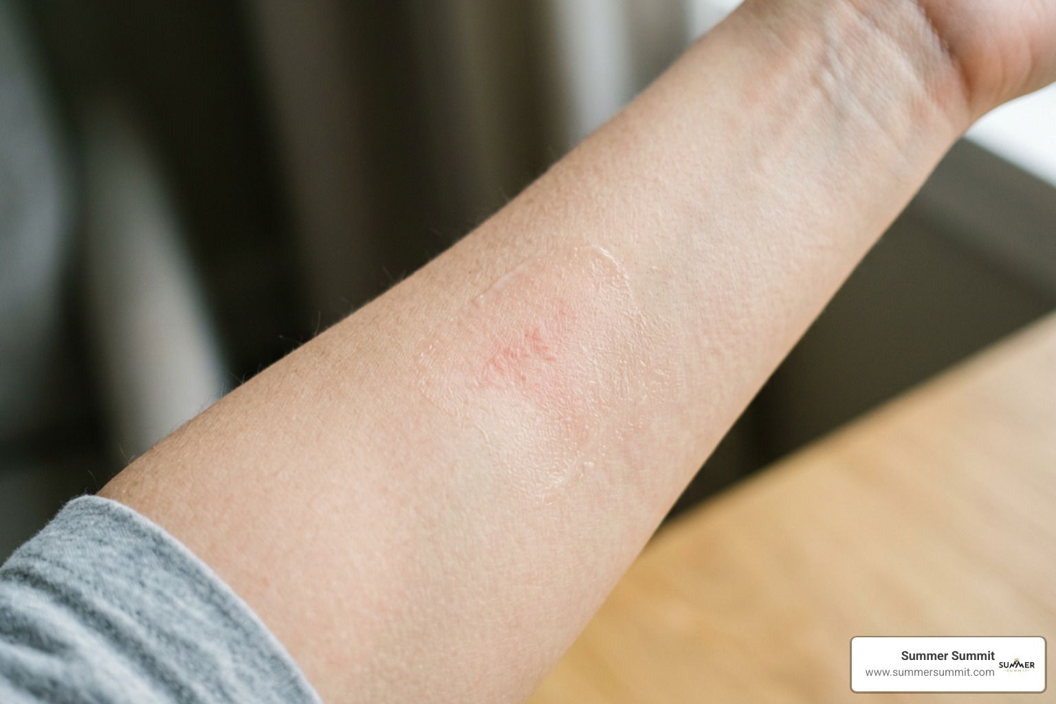 Patch test application of skincare cream on the inner forearm