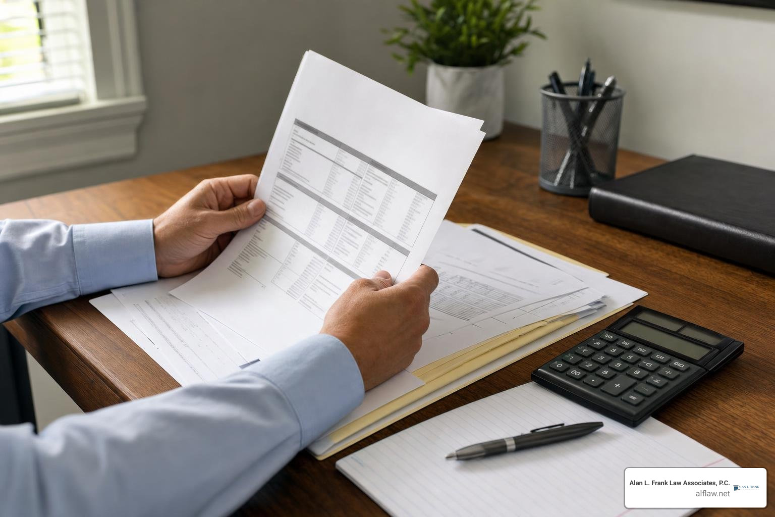 financial claim documentation and account statements