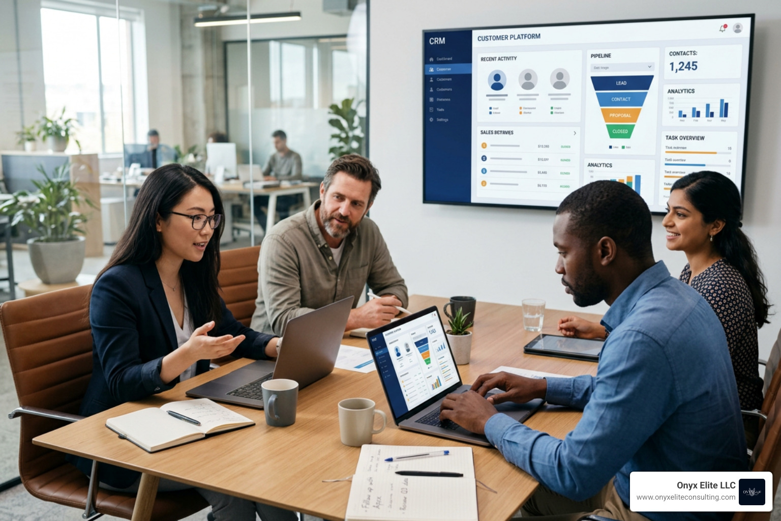 Visual sales pipeline dashboard showing deal stages and deal scoring
