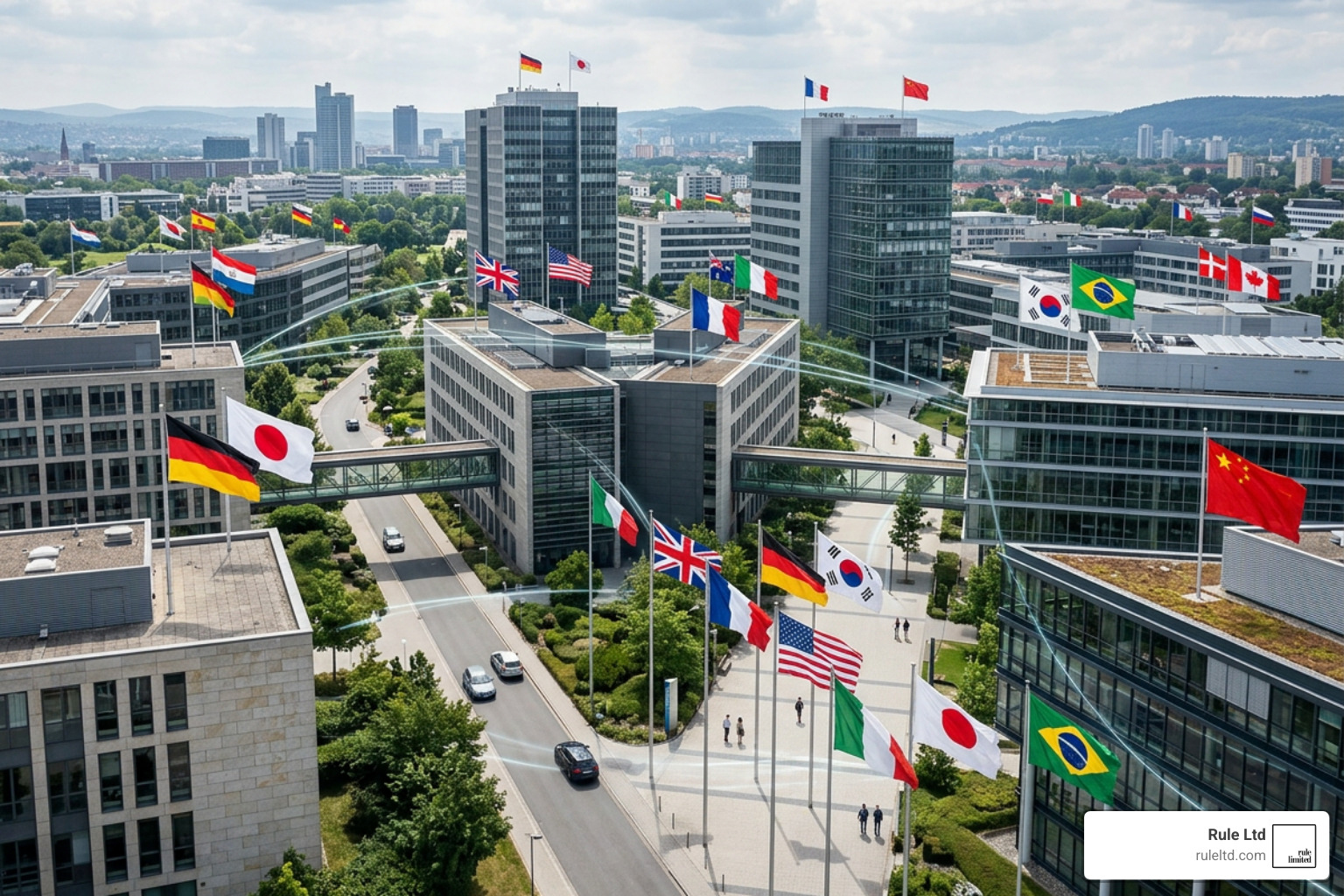 Complex corporate ownership web across multiple jurisdictions