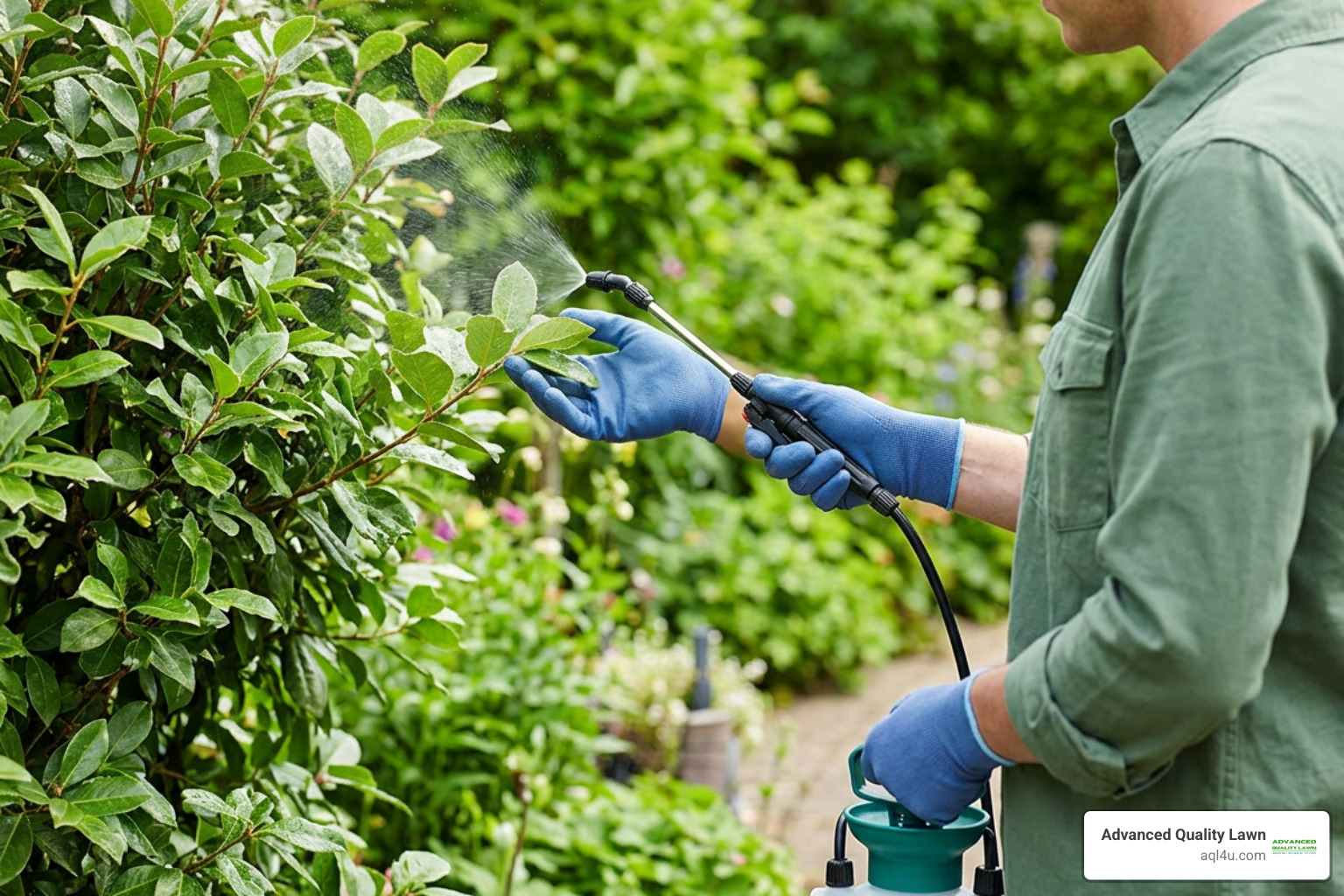 treating shrub leaf undersides
