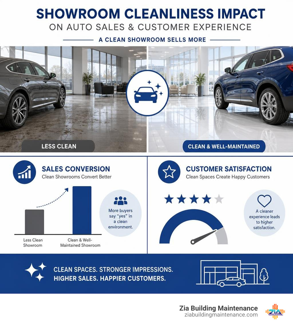 Showroom cleanliness impact on auto sales conversion rates and customer satisfaction scores infographic Showroom cleanliness impact on auto sales conversion rates and customer satisfaction scores infographic
