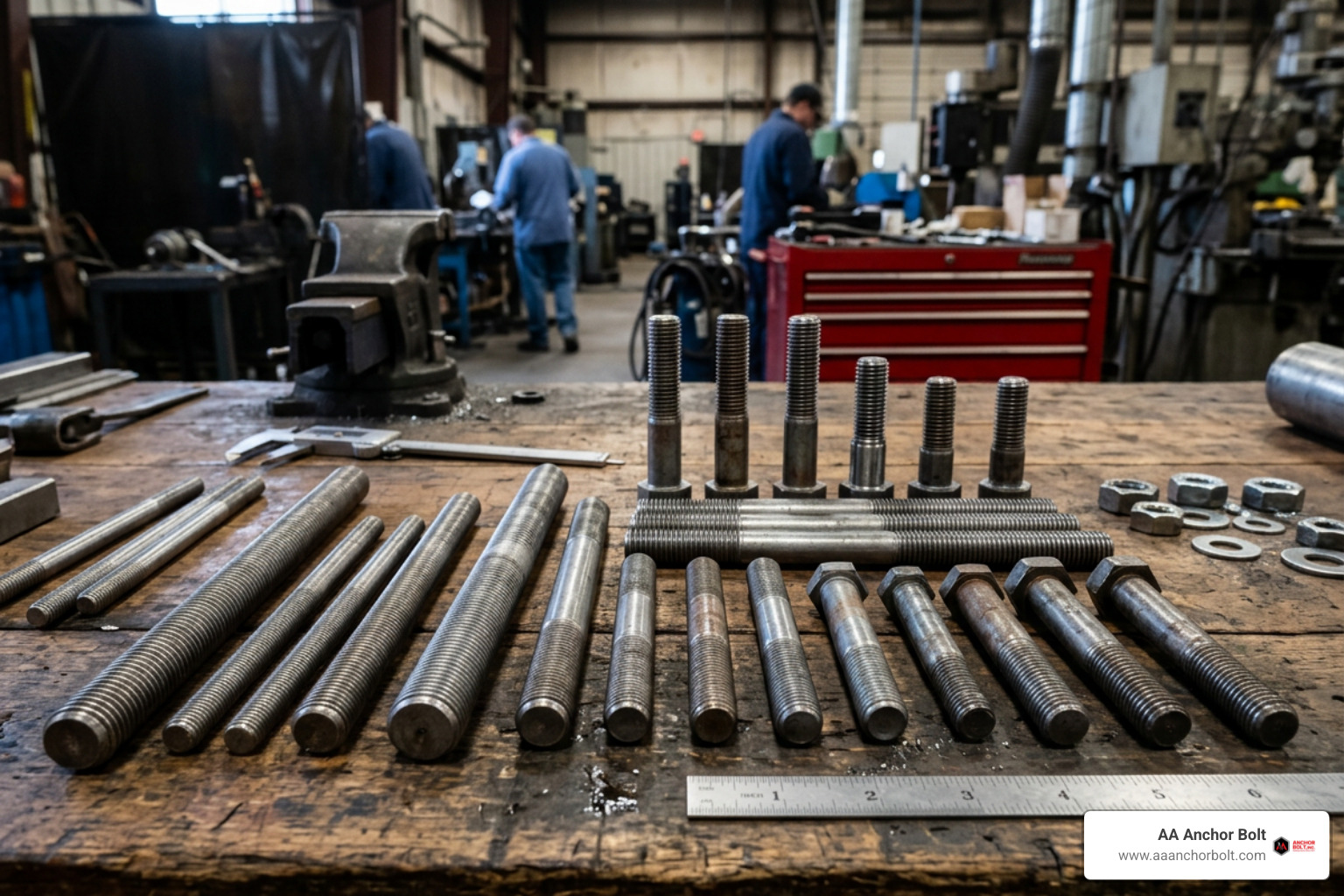 Various stud configurations and thread profiles Various stud configurations and thread profiles
