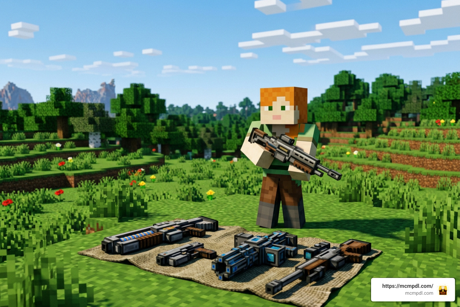 Advanced Blasters Addon for Minecraft PE Bedrock