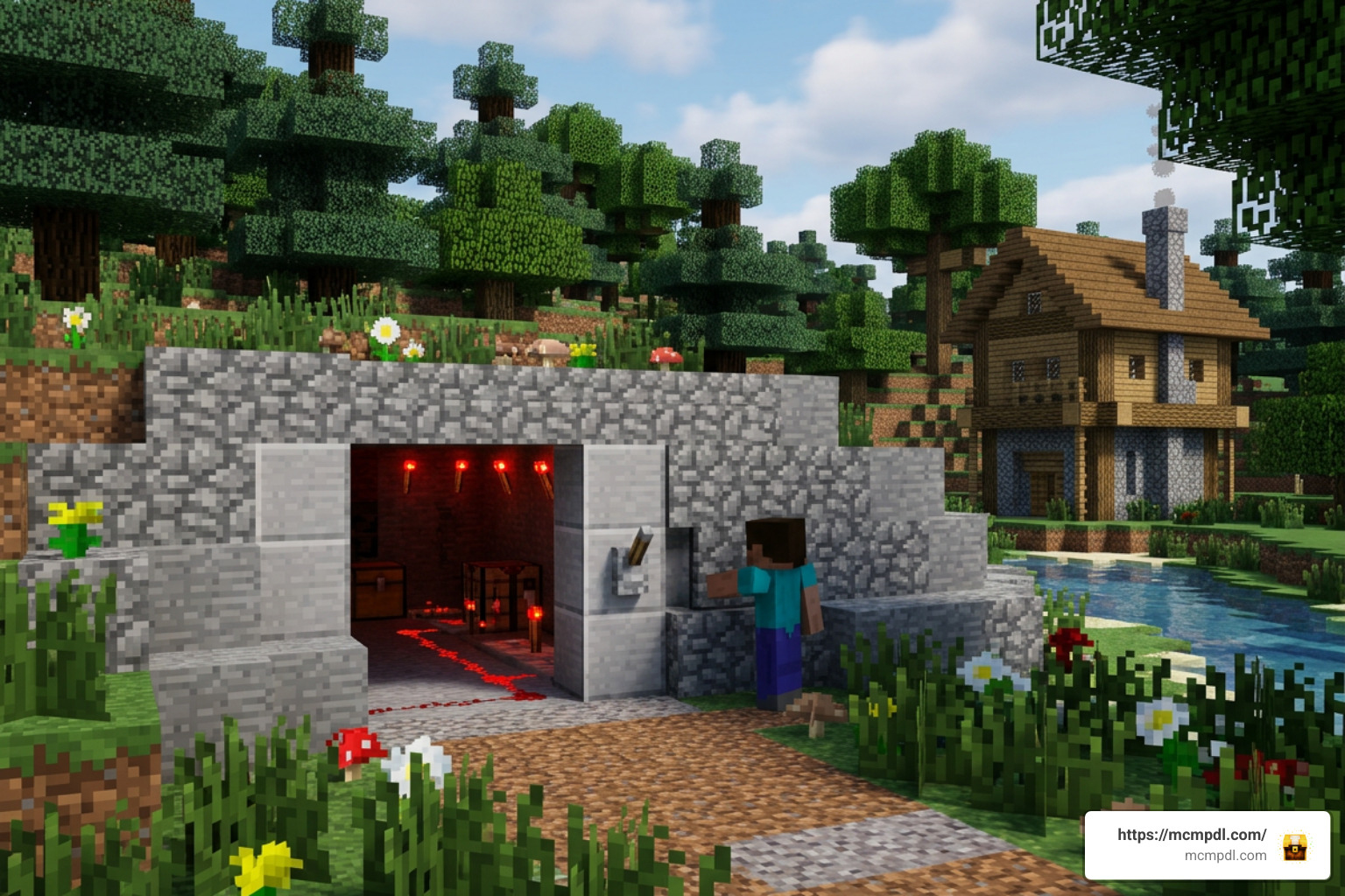 ULTIMATE SECRET DOORS Addon for Minecraft PE Bedrock
