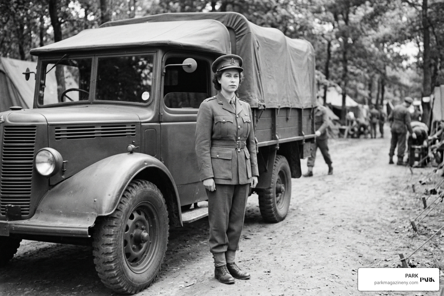 Princess Elizabeth during wartime service Princess Elizabeth during wartime service