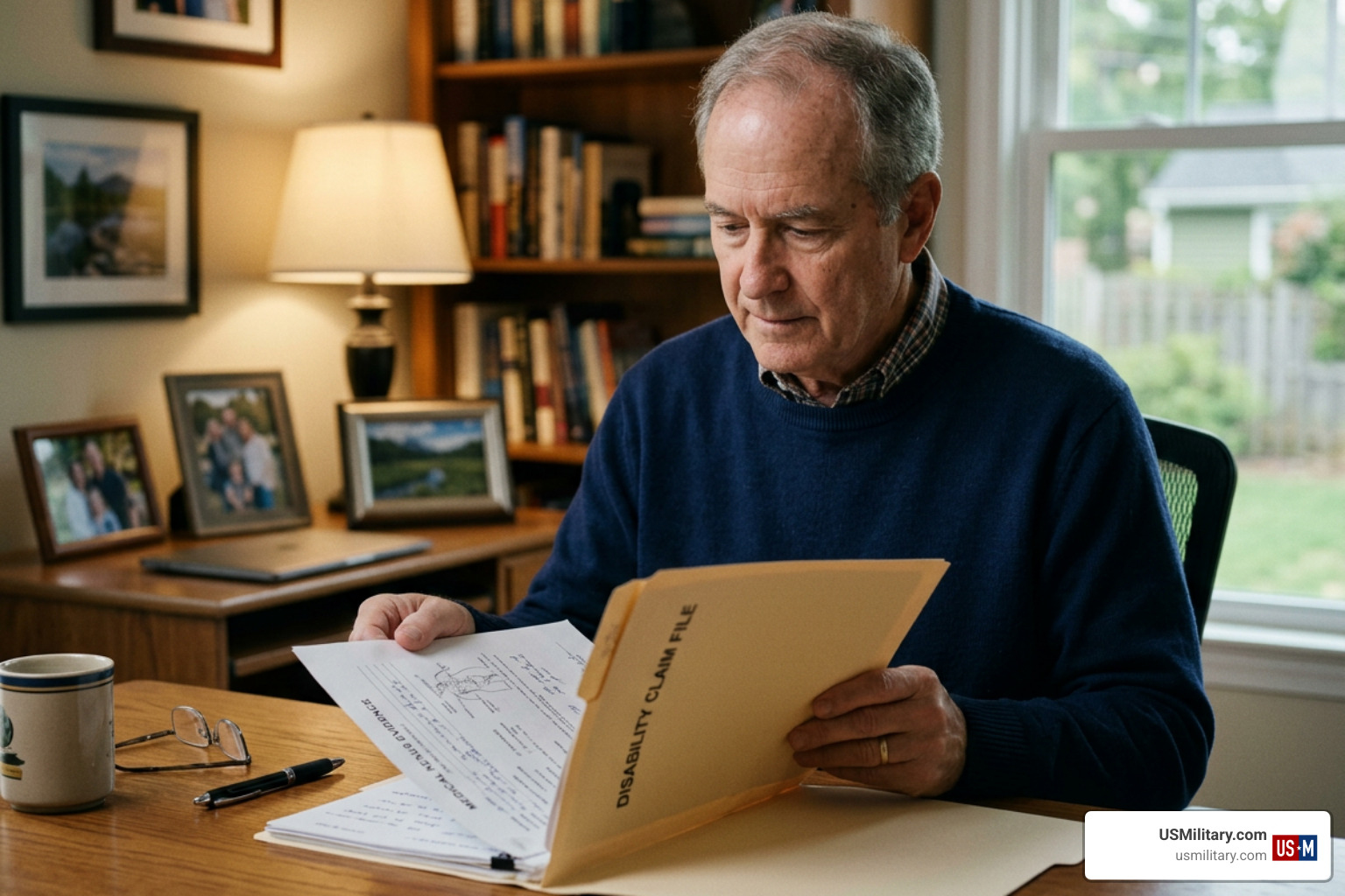 VA disability claim file with medical nexus evidence