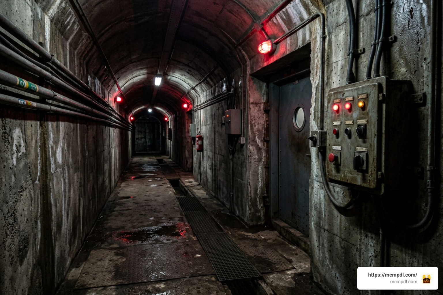 SCP containment breach corridors with redstone door controls