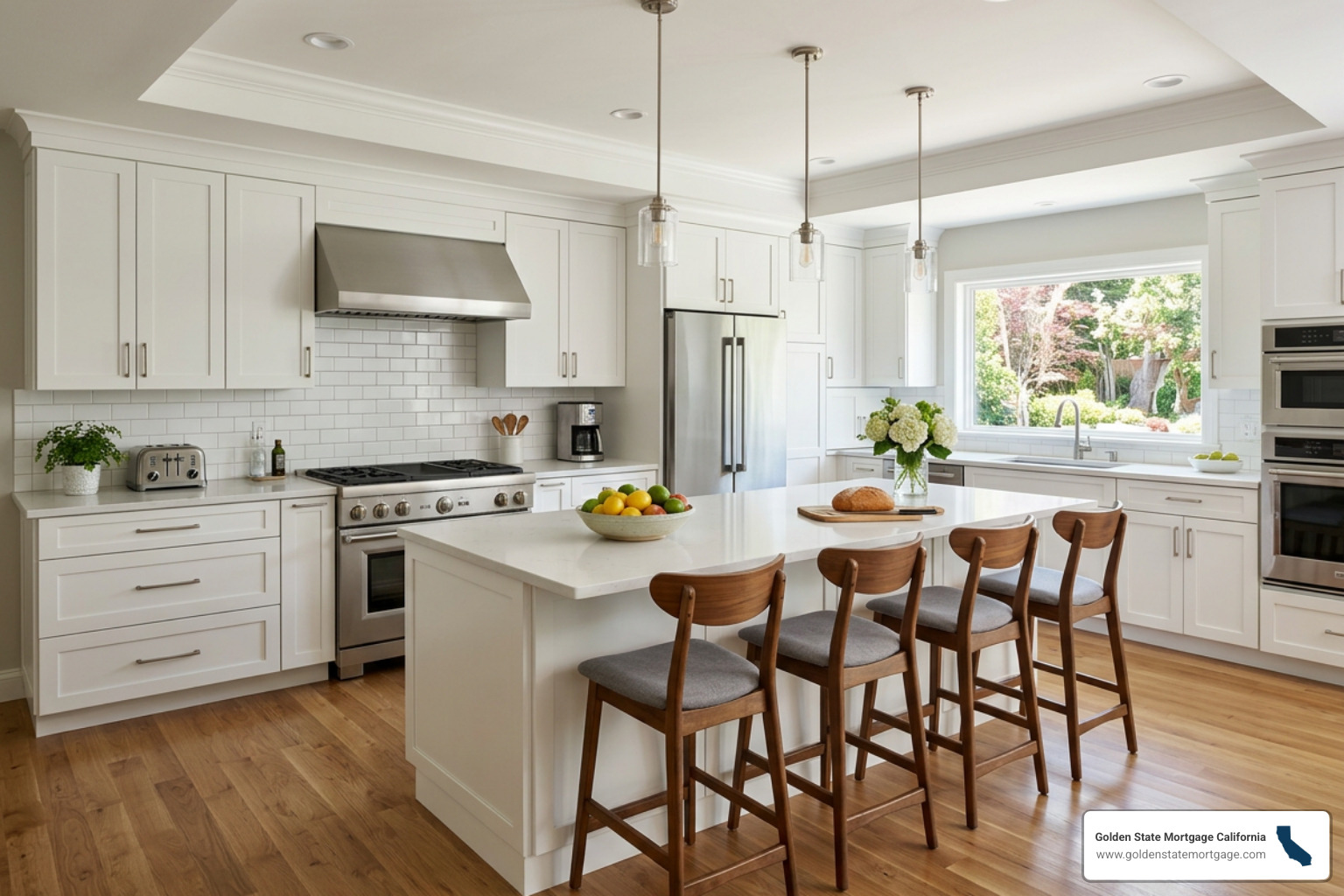 Modern kitchen interior after extensive home renovation Modern kitchen interior after extensive home renovation