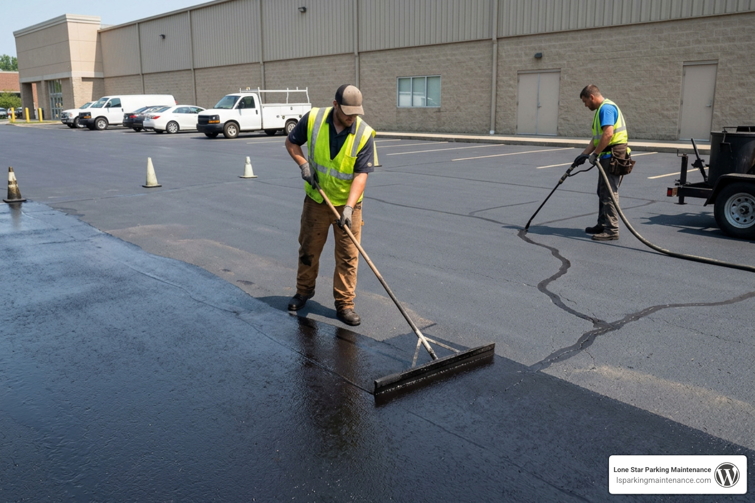 sealcoating and crack filling on commercial asphalt sealcoating and crack filling on commercial asphalt