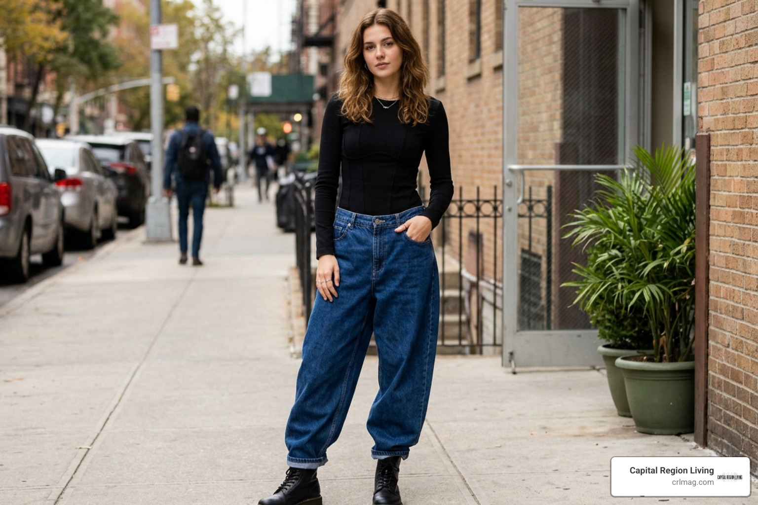 styling oversized denim with structured tops styling oversized denim with structured tops