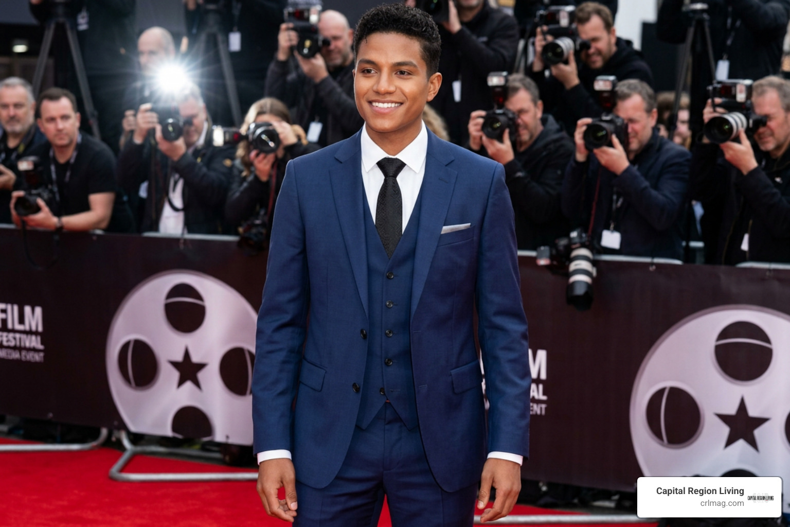 Jaafar Jackson attending a public media event