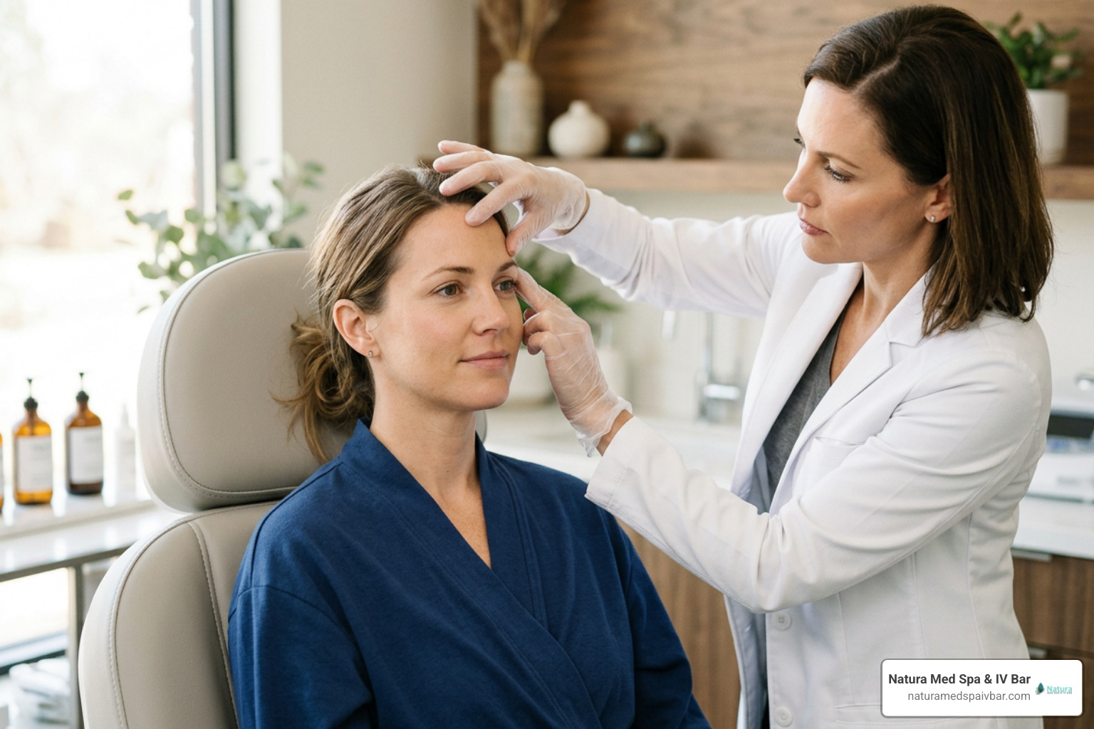 Facial consultation and muscle mapping for Botox injections Facial consultation and muscle mapping for Botox injections