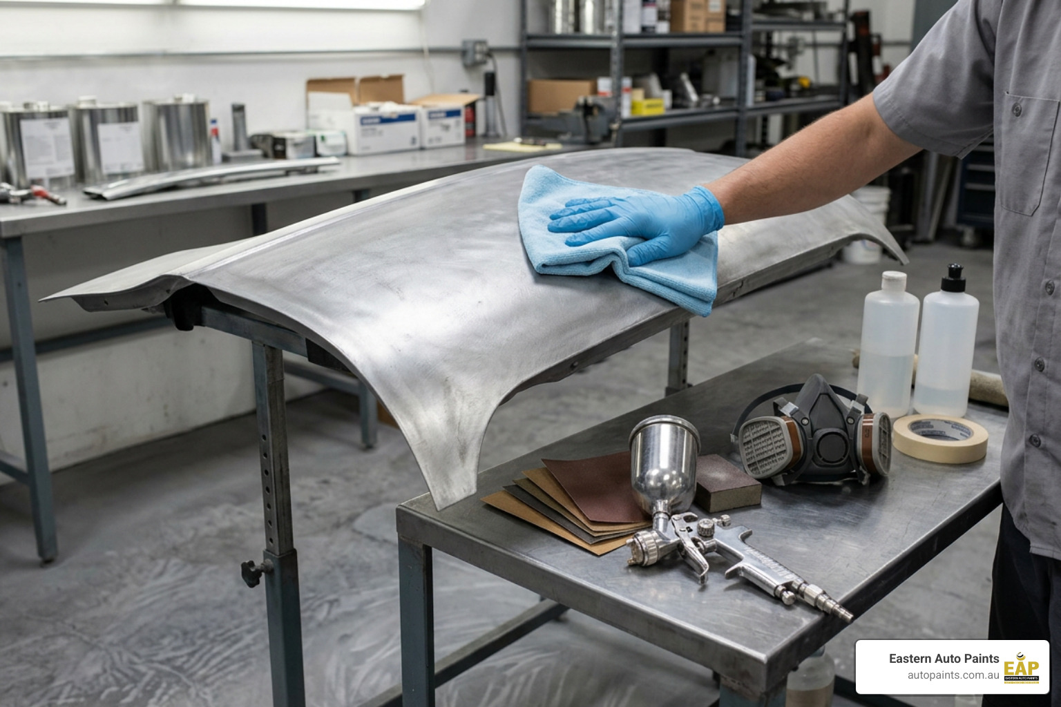 Automotive workshop metal preparation and safety supplies Automotive workshop metal preparation and safety supplies