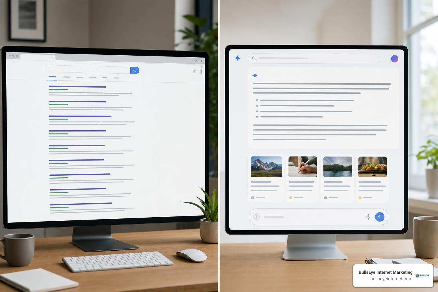 Comparing traditional Google organic blue links with synthesized AI answer engines Comparing traditional Google organic blue links with synthesized AI answer engines