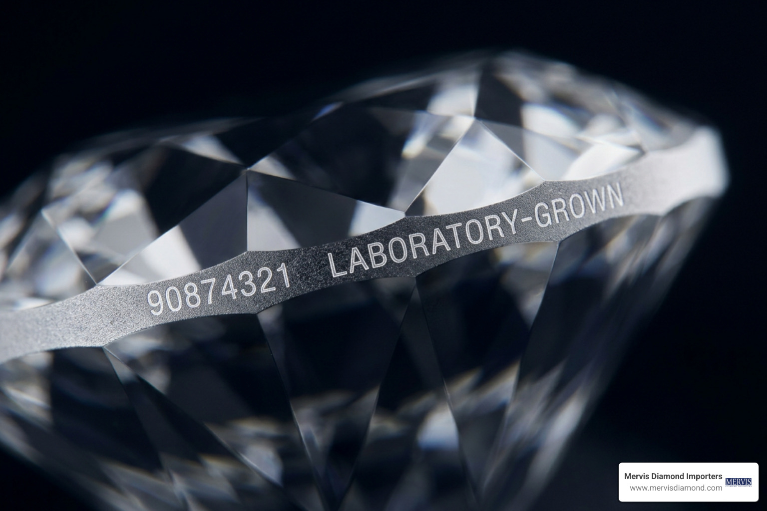 Microscopic laser inscription on diamond girdle Microscopic laser inscription on diamond girdle