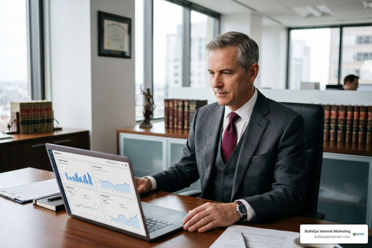 Dashboard tracking law firm AI citation frequency and share of voice