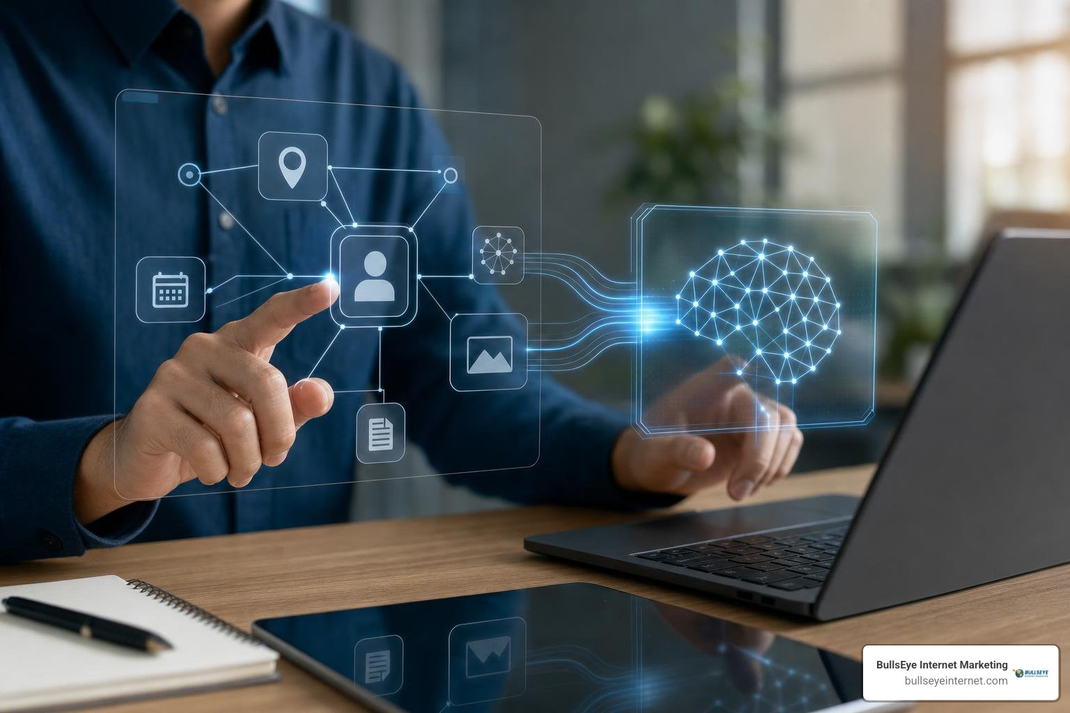 Schema markup and structured entities feeding an AI answer engine