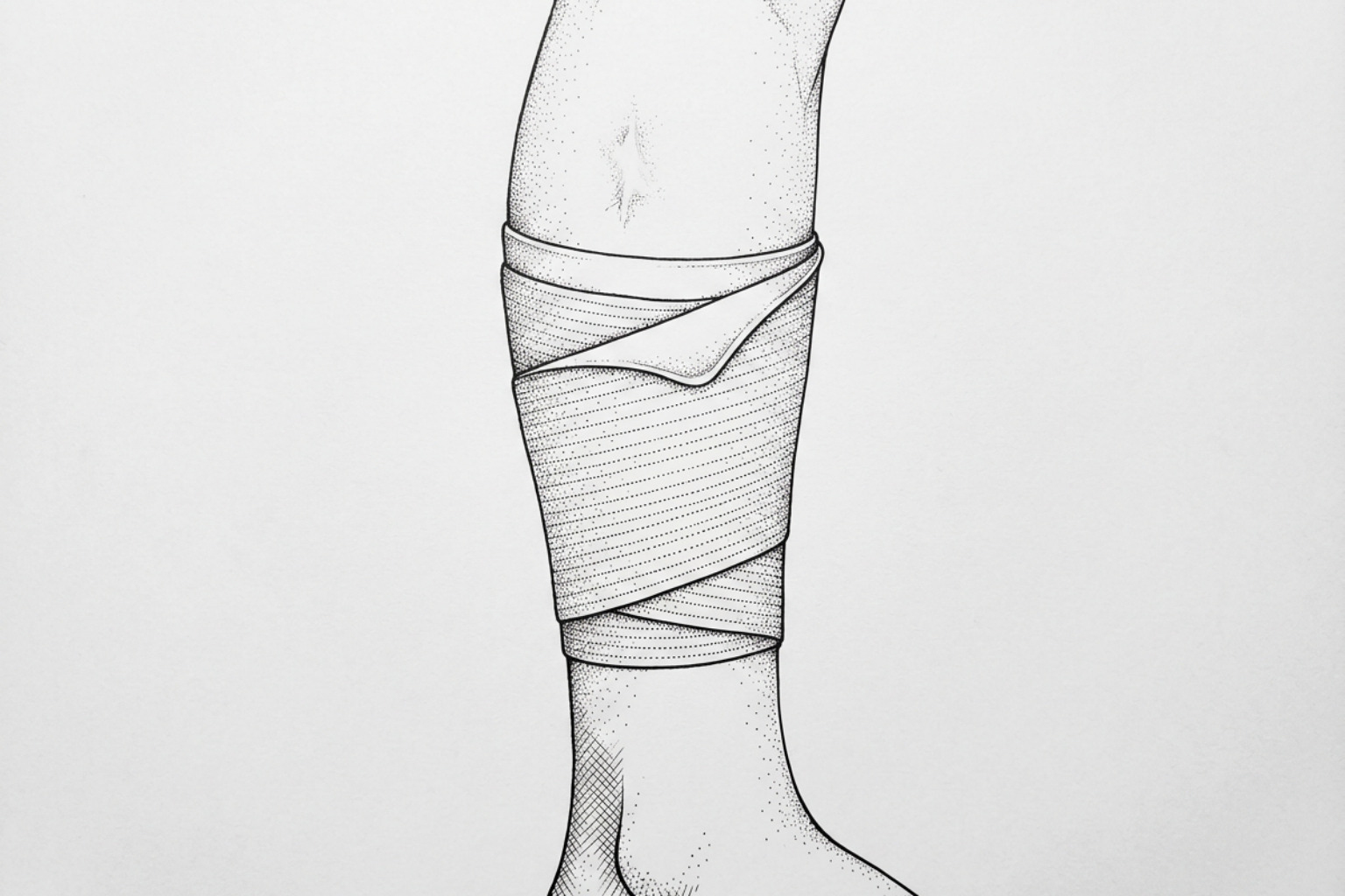 silicone integrated compression bandage on lower extremity silicone integrated compression bandage on lower extremity