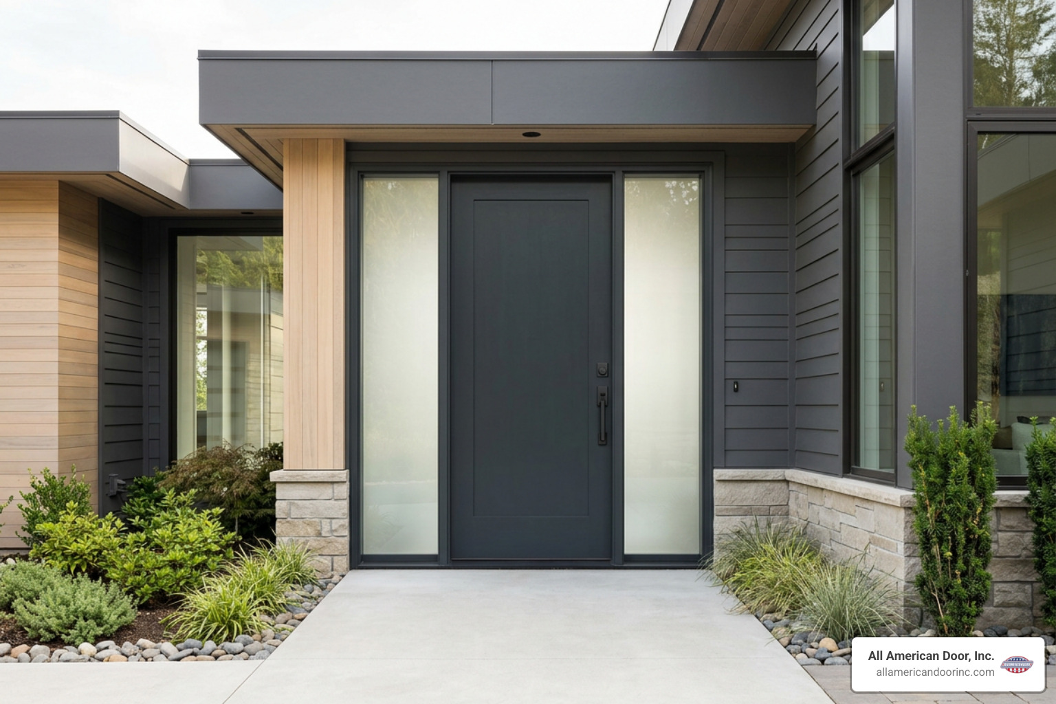frosted glass sidelight paired with contemporary matte black hardware frosted glass sidelight paired with contemporary matte black hardware
