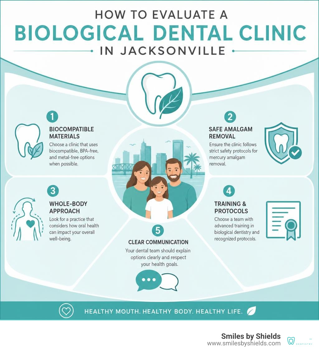 How to evaluate a biological dental clinic in Jacksonville infographic How to evaluate a biological dental clinic in Jacksonville infographic