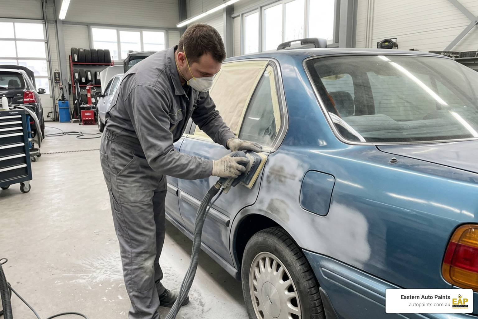 sanding a car for primer
