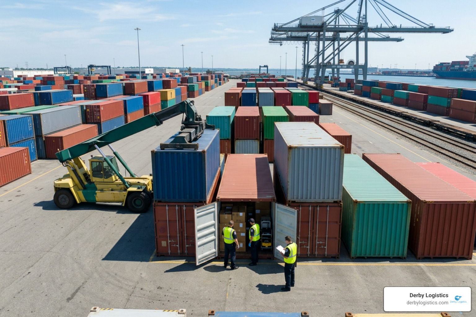 centralized customs examination station and container staging yard