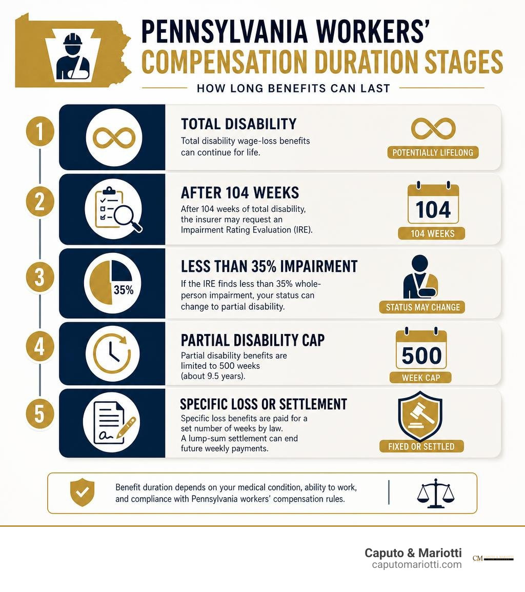 Pennsylvania workers compensation duration stages infographic infographic Pennsylvania workers compensation duration stages infographic infographic