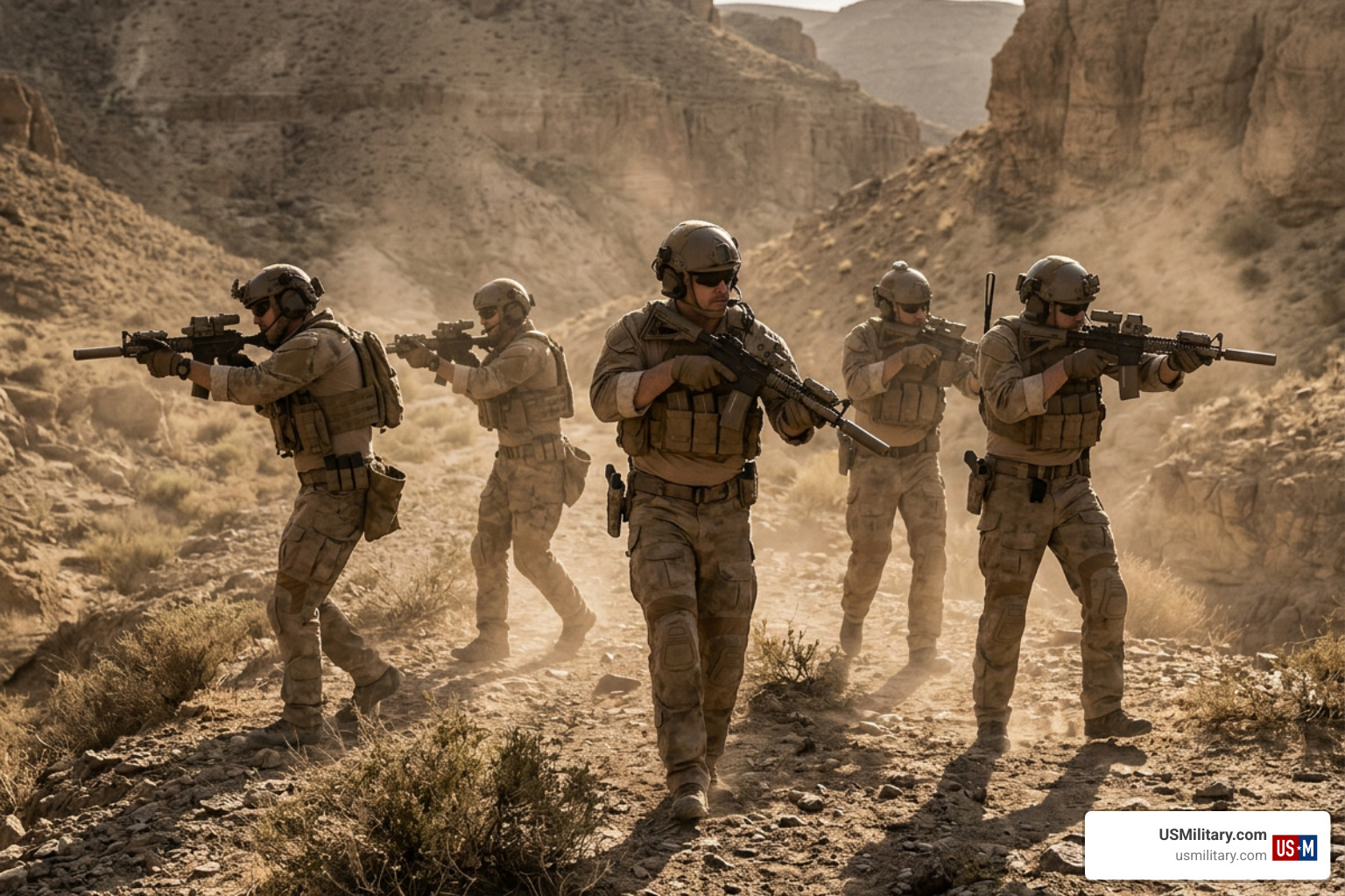 Navy SEAL team on combat patrol Navy SEAL team on combat patrol