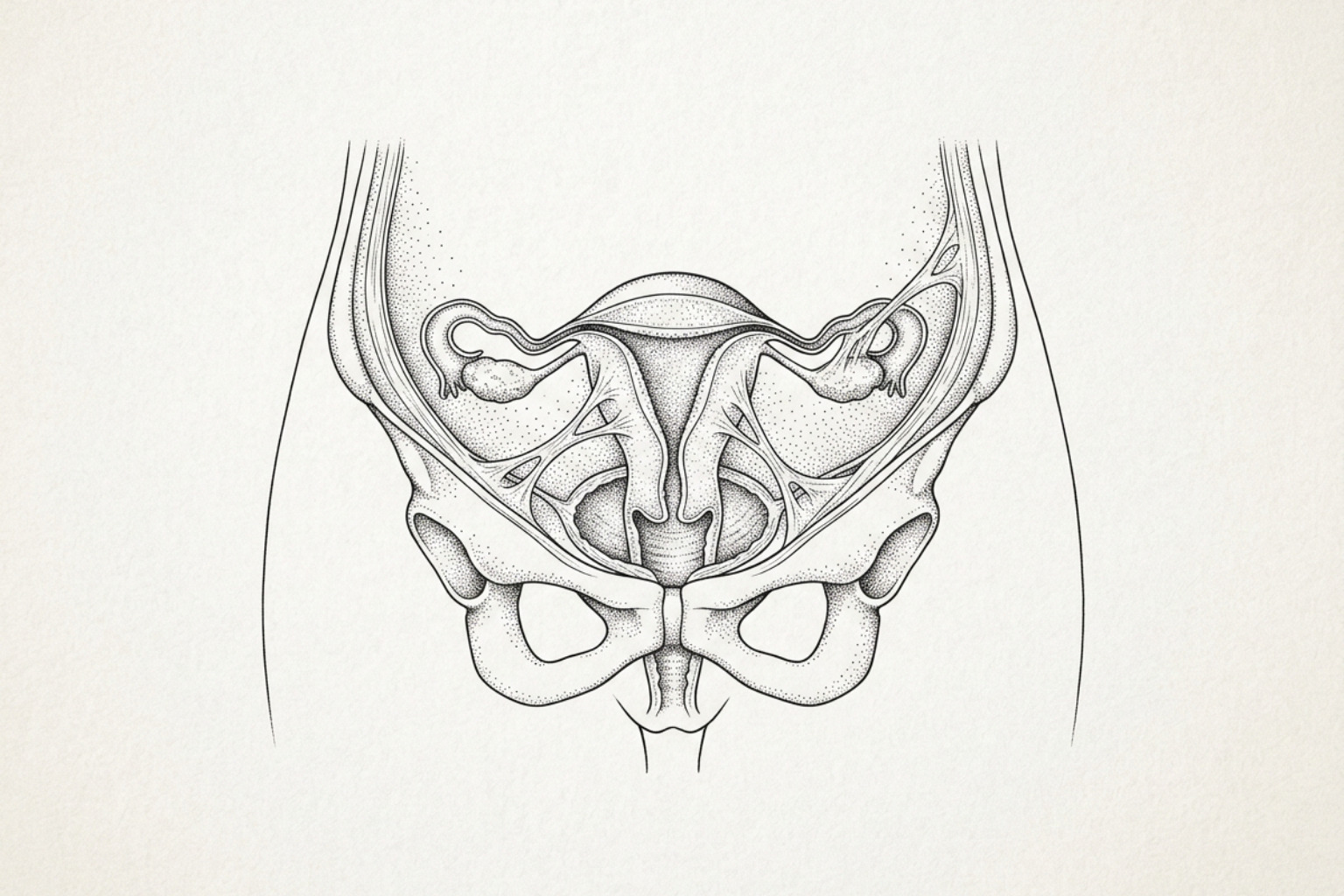 pen and ink illustration of pelvic adhesions and internal scar bands pen and ink illustration of pelvic adhesions and internal scar bands