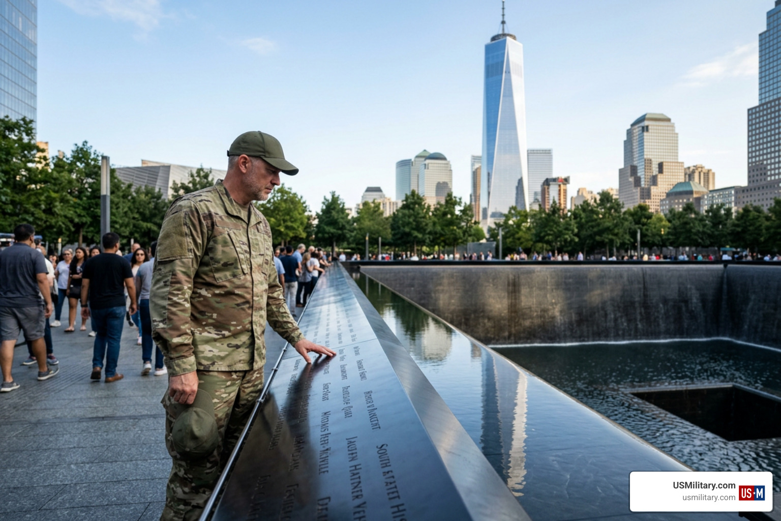 American veteran at 9/11 memorial