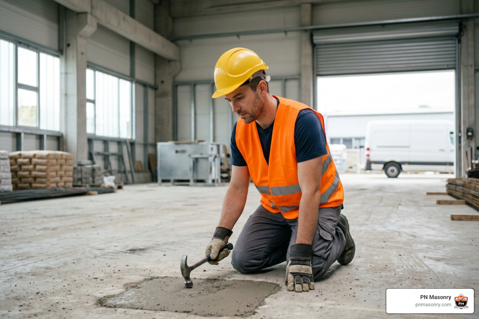 technician conducting acoustic hammer test on cured patch