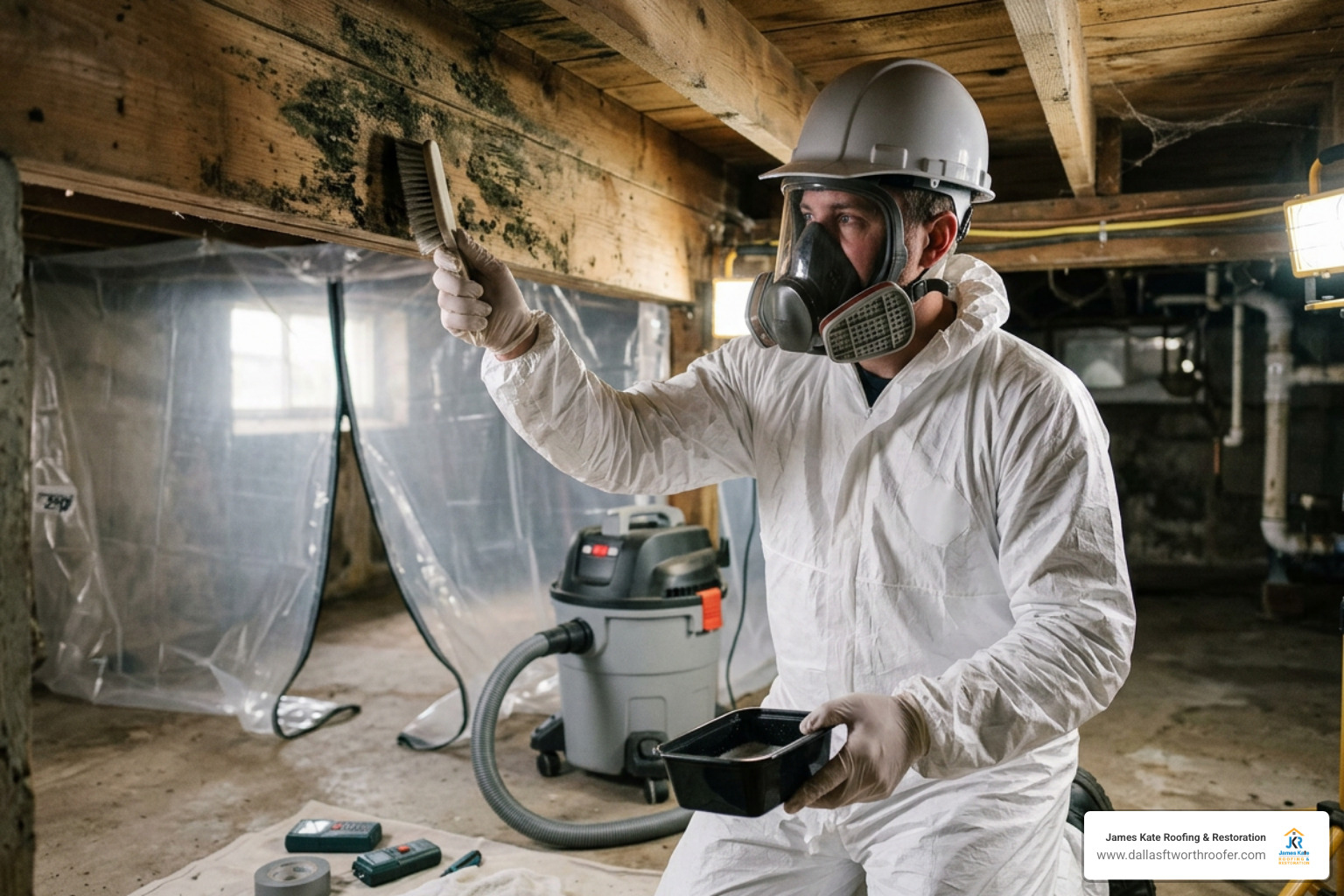 technician using HEPA air scrubber in containment zone technician using HEPA air scrubber in containment zone