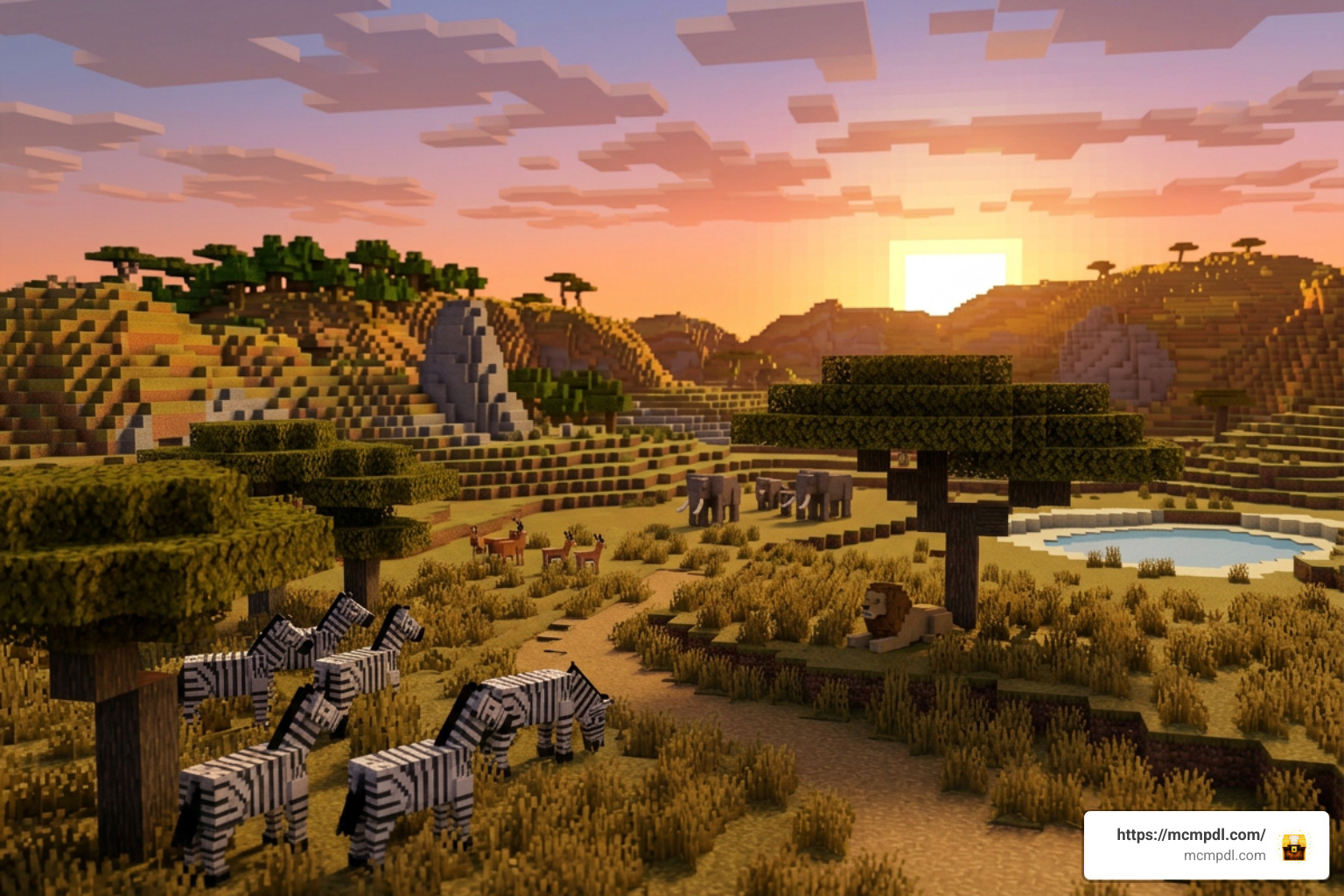Savanna and forest wildlife in Minecraft Bedrock Savanna and forest wildlife in Minecraft Bedrock
