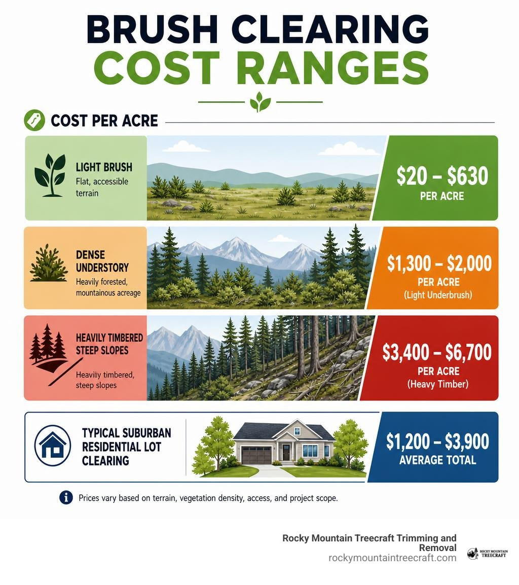 brush clearing cost ranges infographic brush clearing cost ranges infographic