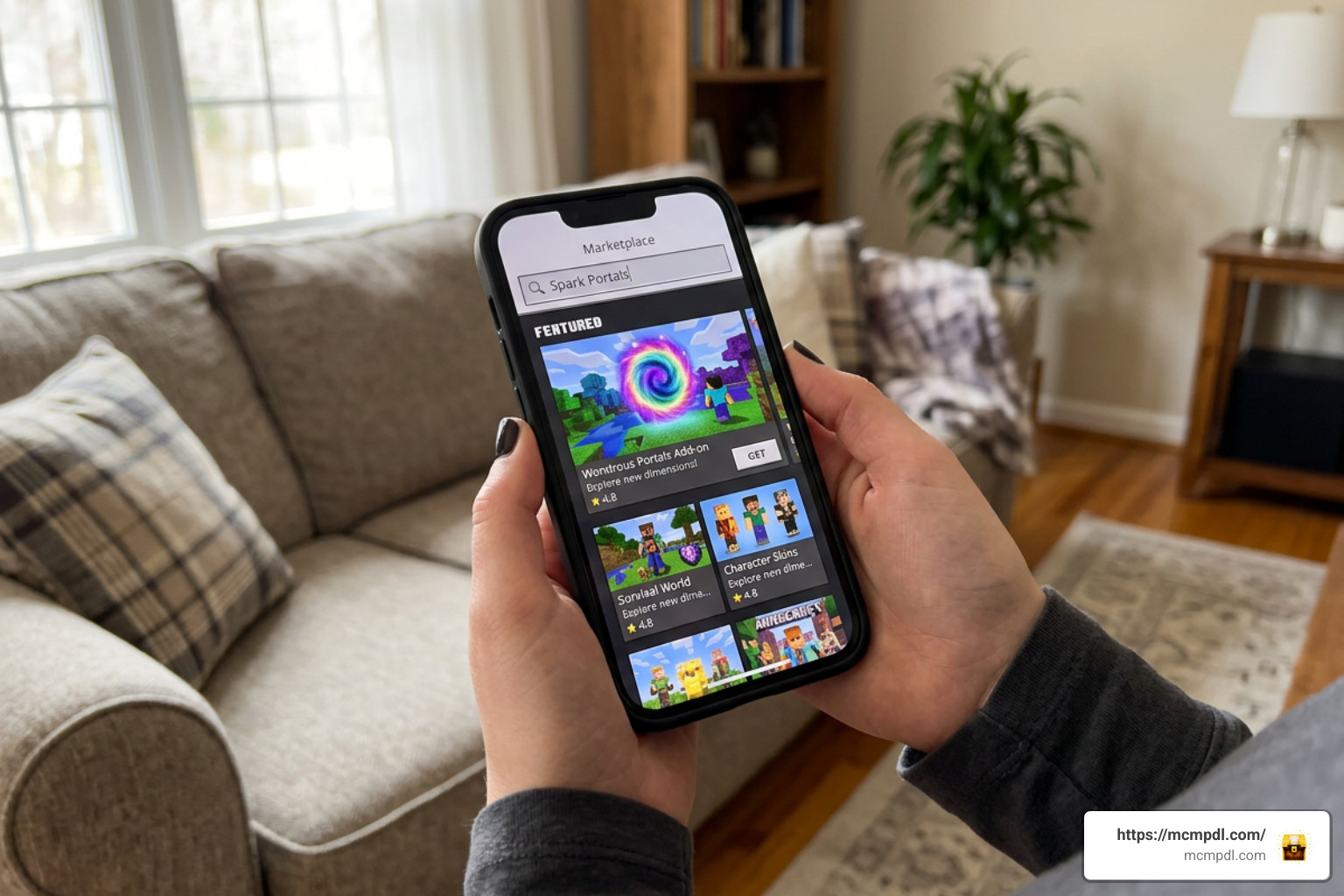Minecraft Marketplace search and download screen