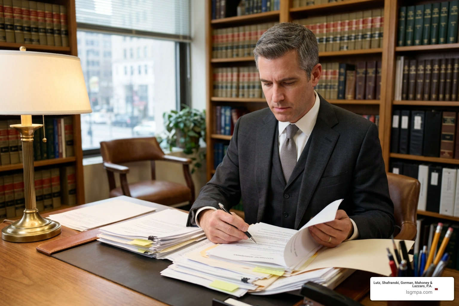 attorney reviewing insurance settlement documents attorney reviewing insurance settlement documents
