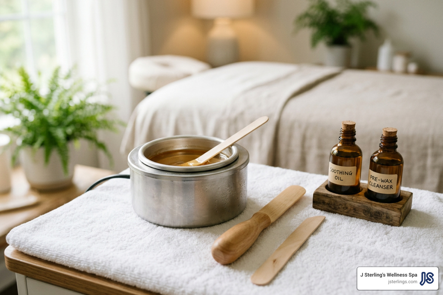 professional facial waxing tools and soothing oils
