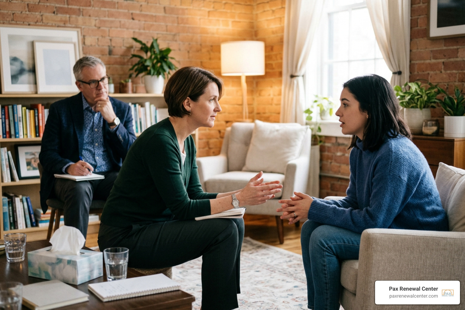 Therapist conducting experiential trauma processing session with clinical supervision Therapist conducting experiential trauma processing session with clinical supervision