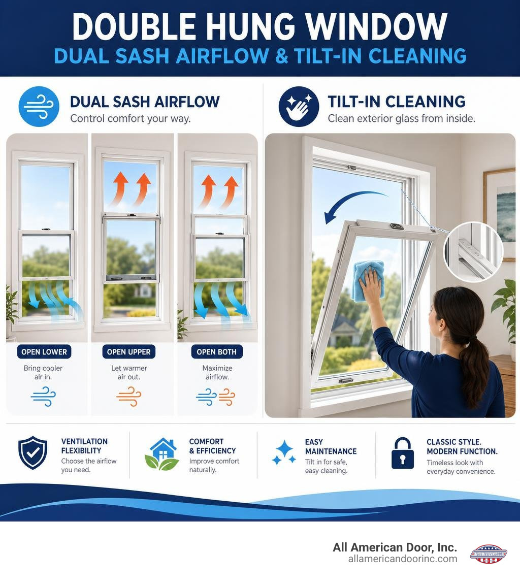 Double hung window dual sash airflow and tilt-in cleaning infographic infographic Double hung window dual sash airflow and tilt-in cleaning infographic infographic