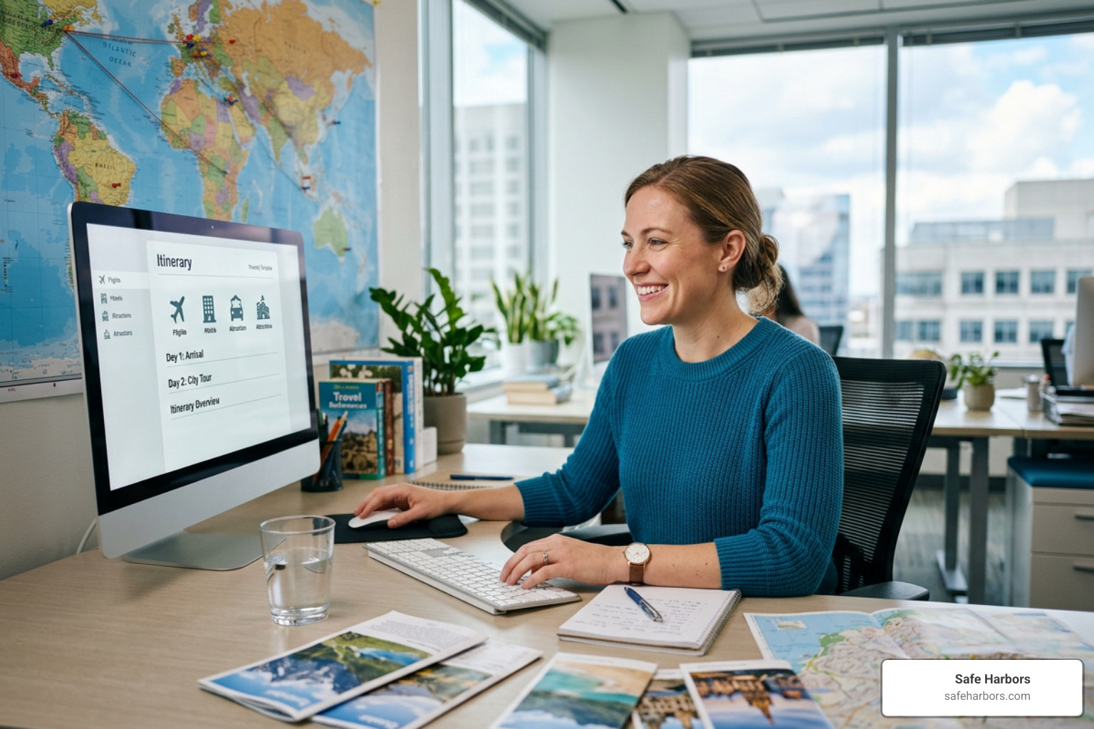 travel planner designing a customized destination itinerary travel planner designing a customized destination itinerary