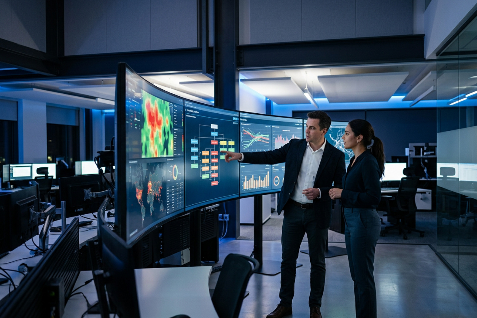 Real-time security analytics platform tracking discovered risks and remediation workflows