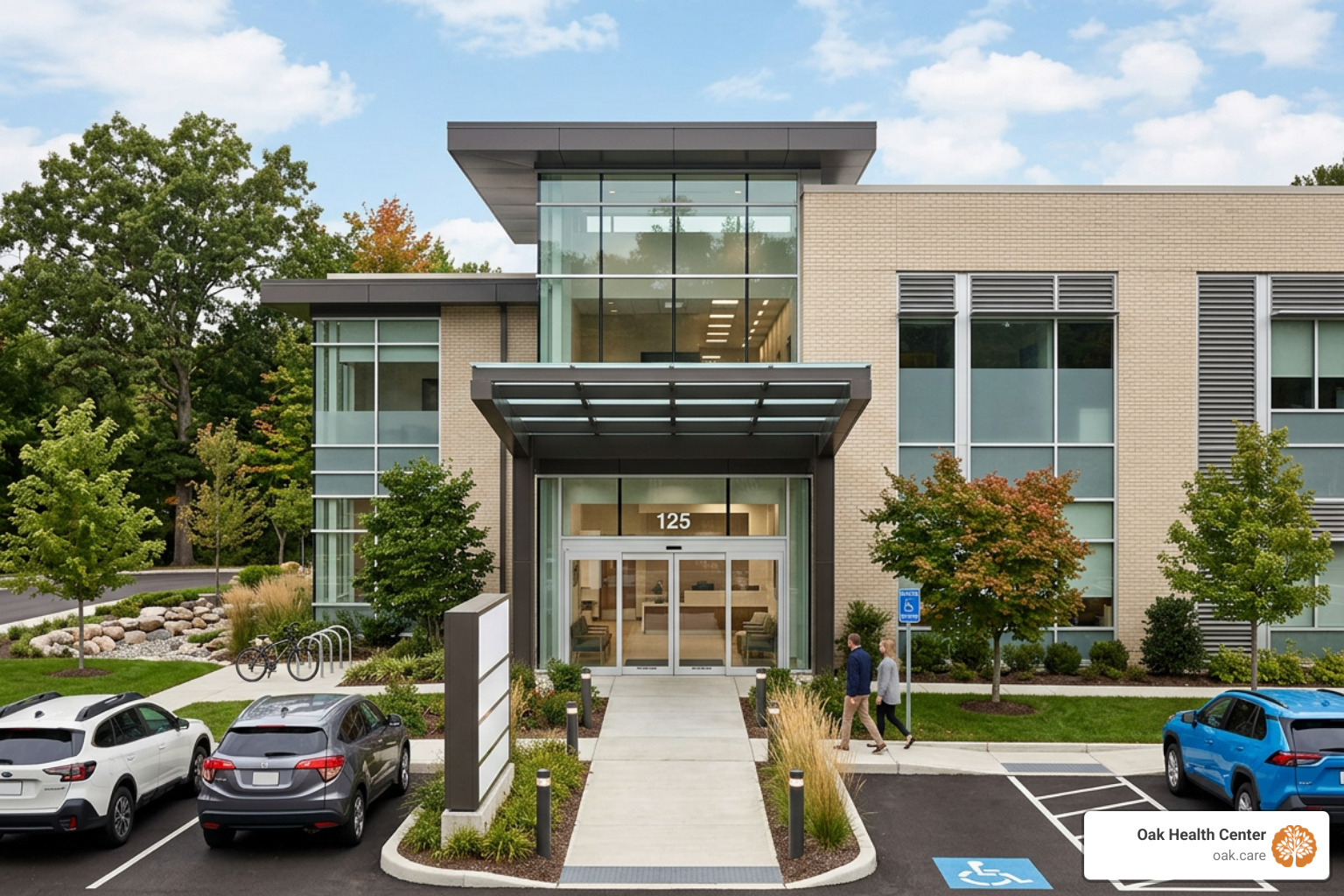 Modern outpatient medical office exterior Modern outpatient medical office exterior