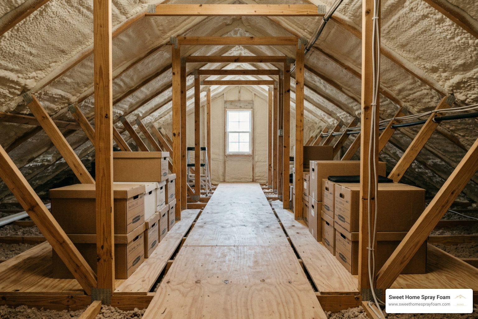 Attic storage best practices and catwalk layout